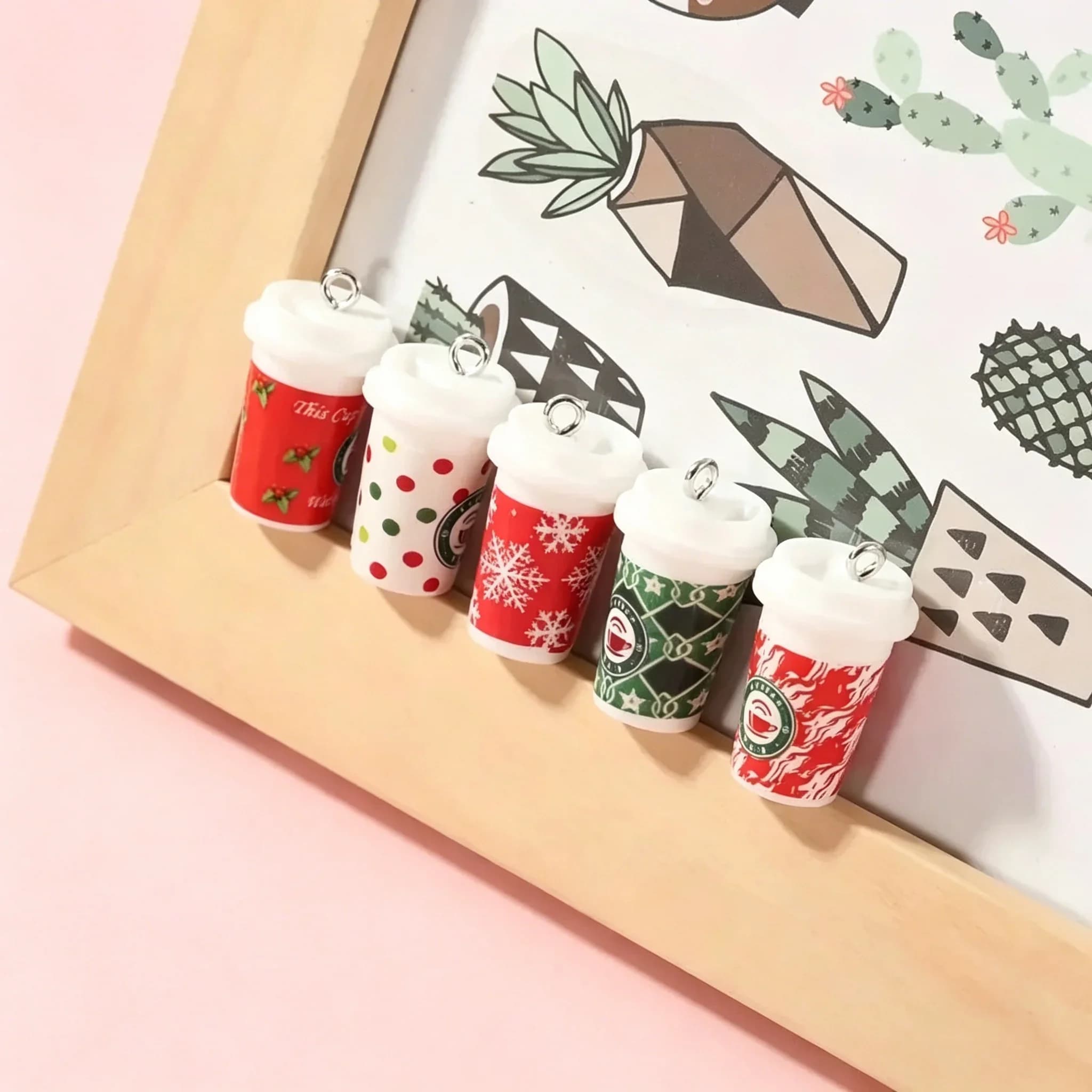 10Pcs Mini Simulation Coffee Cup Resin Charms Cute Drink Pendants For DIY Necklace Bracelet Keychain Craft