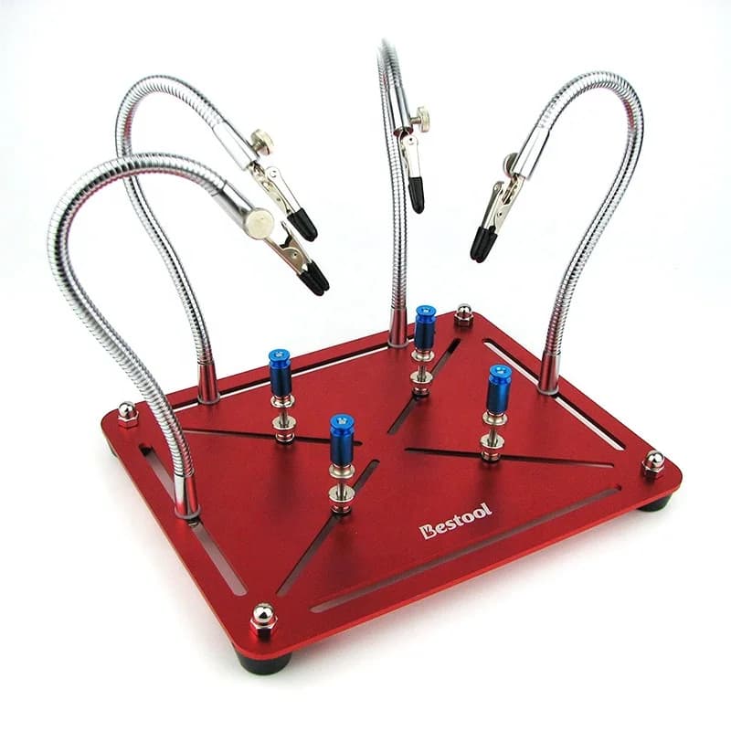 Scheda PCB Clip fissa Braccio flessibile Saldatura Lente d'ingrandimento di terza mano Saldatore in vetro Supporto per saldatura Strumenti di riparazione