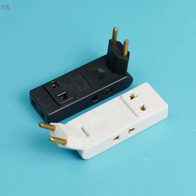 Adattatore da Viaggio 4 in 1 con Presa a Muro EU, Convertitore di Corrente Portatile con Spina Orientabile a 180 Gradi