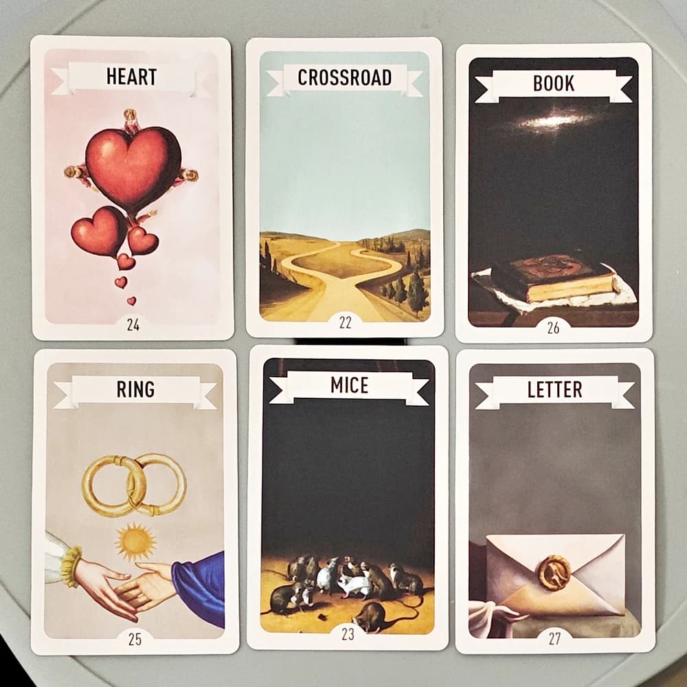 36 Carte per la Divinazione - Mazzo Oracolo Mistico Stile Artistico Classico Vintage 9*6cm Florence Lenormand