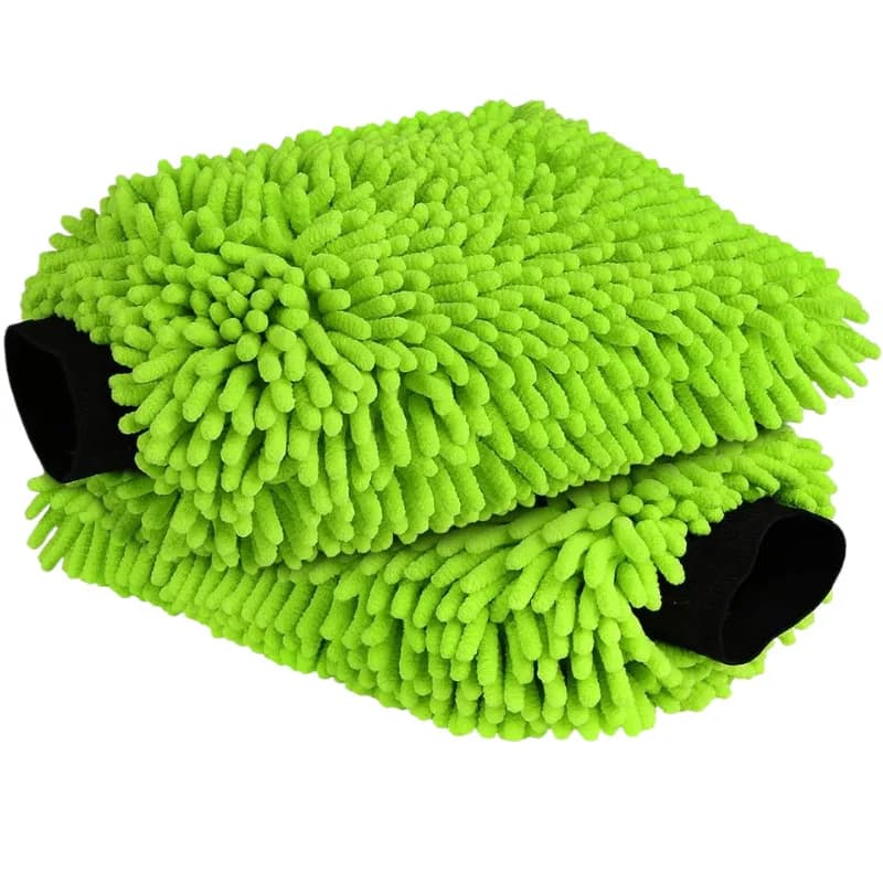 Microfiber Gloves for Car Wash, Graffi-Free Gloves and No-drifts for Auto and Moto, Absorbent and Resistant Down Jacket, Plush Mat