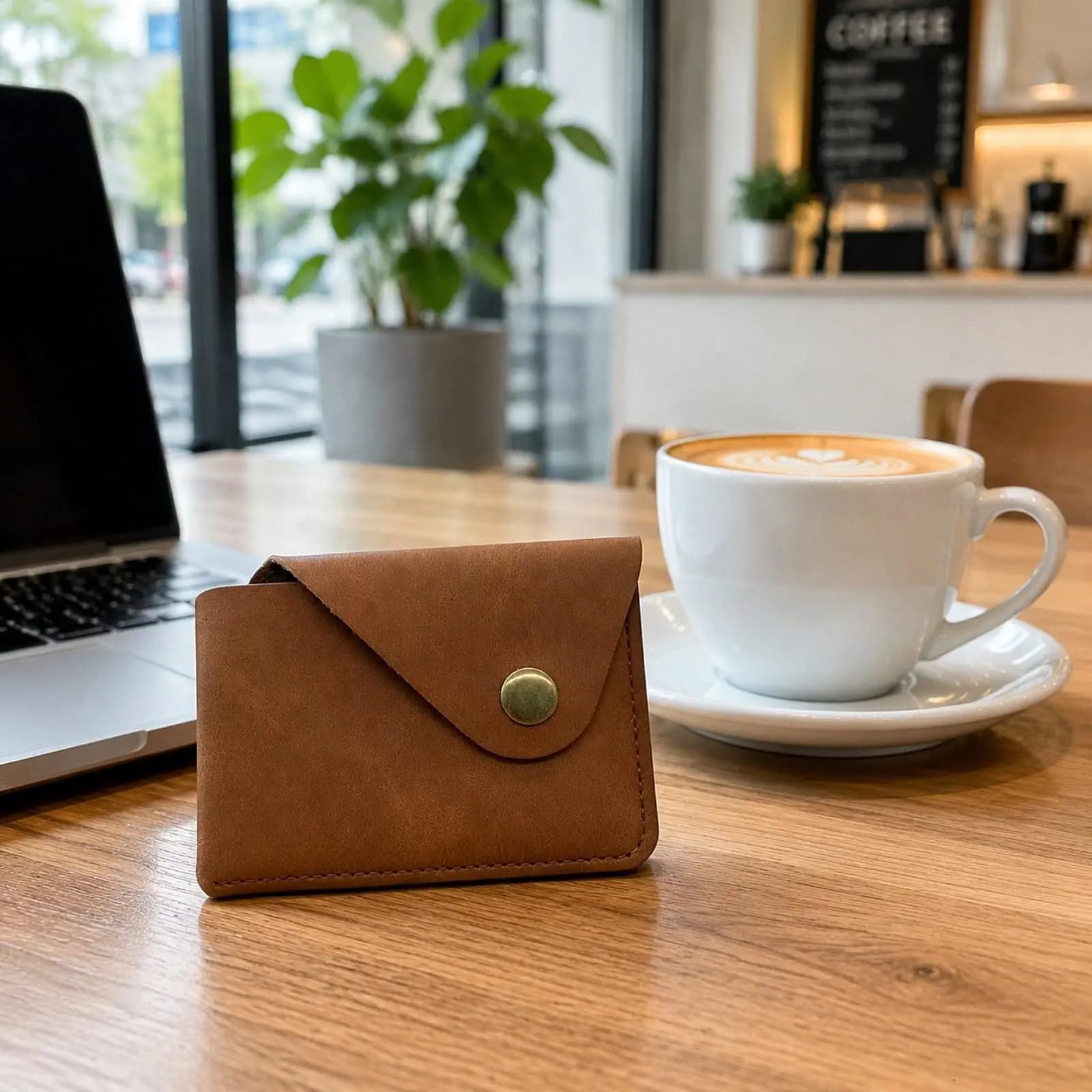 PU Leather Card Holder Wallet Compact Slim Card Case Credit Card Slots for Men Gift Daily Carry