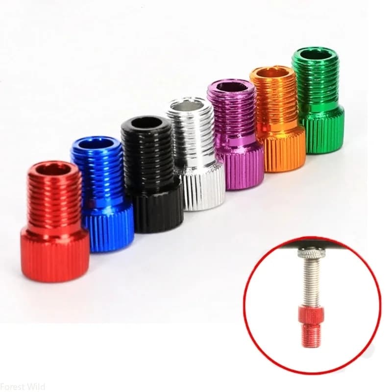 1PC Aluminum Alloy Bike Valve Adapter Convert Presta To Schrader Bicycle Pump Air Nozzle Tube Tools Accessories Kit Set