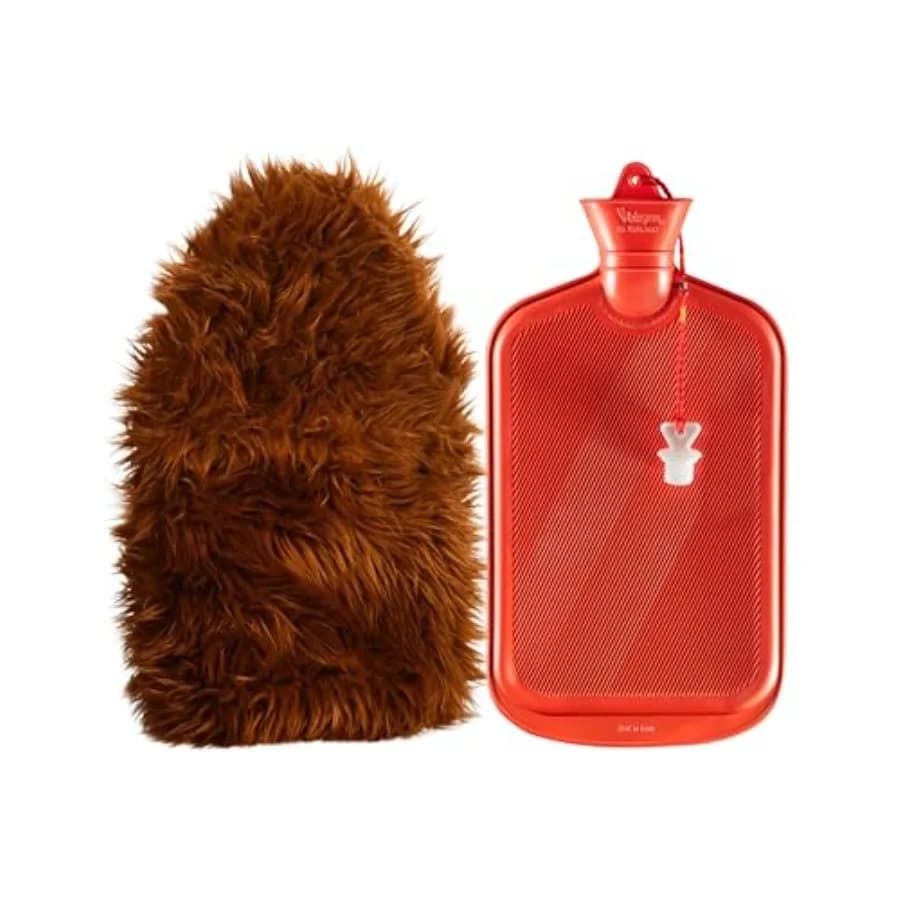 Borsa dell'acqua calda con lussuosa copertura in pelliccia sintetica, Misura: XXX-Large, Borsa dell'acqua calda per alleviare il dolore, Senza BPA e PVC, 100 Fl Oz (circa 3 litri)