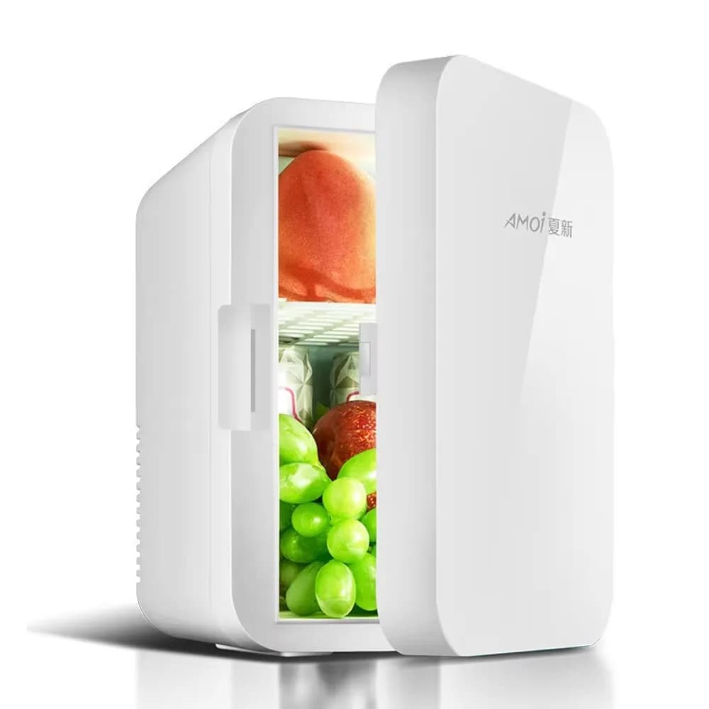 Mini Frigo Portatile 8L, Frigorifero Domestico Monoporta, Congelatore per Auto con Display Digitale della Temperatura, Refrigeratore per Alimenti e Cosmetici