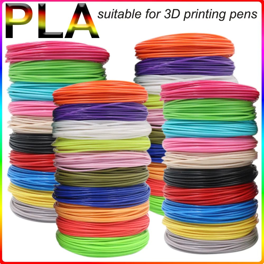 PLA 3D Filament Pens Supplies For 3D Pen Printing 50M 100M 150M 200M Plastic Refill Smellless and Safe For Kids Printing Pen