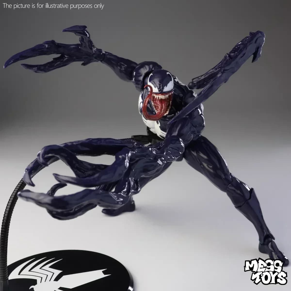 Mess Toys Venom Lethal Neighbor Spider-Man Symbiotic Black Suit Messtoys Spiderman Anime Action Figure Modello Bambola Regalo Giocattoli Hot