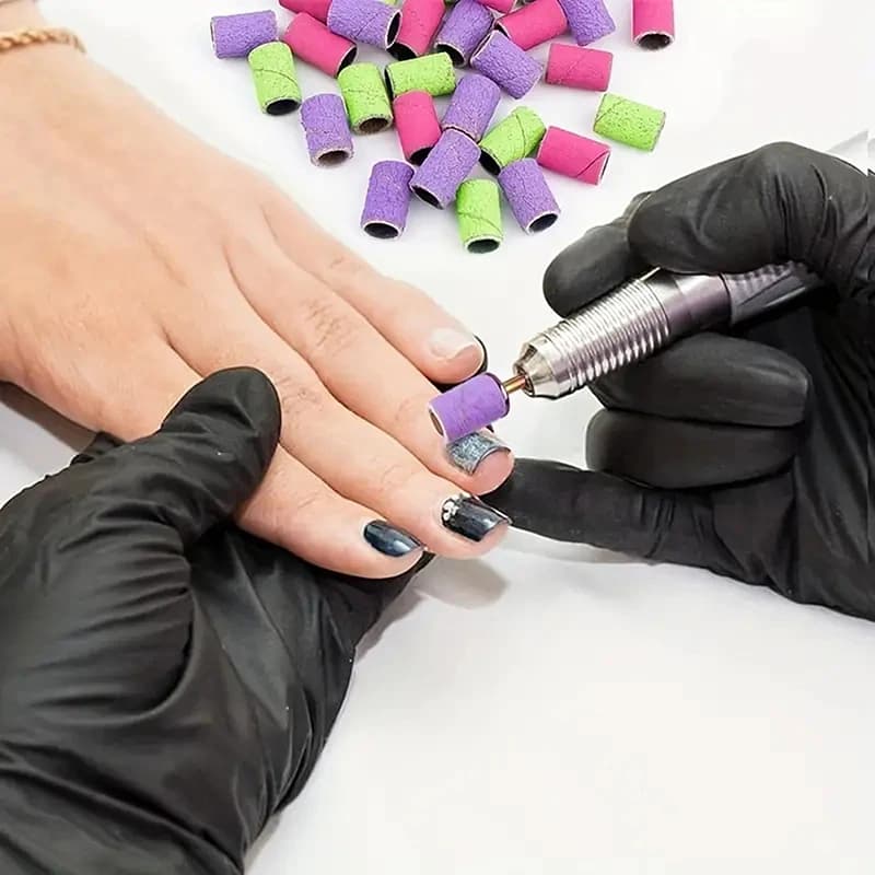 Nail Sanding Ring Bands 210 Pcs Grit Electric Manicure Drill Grinding Heads UV Gel Polish Removal Pedicure Abrasive Tools