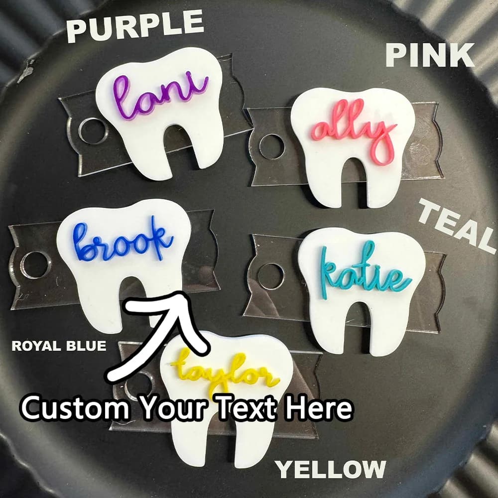 1 piece custom cup pendant: custom engraved name, lens design with white teeth, DIY, laser engraved, ideal accessory for everyday use and mot