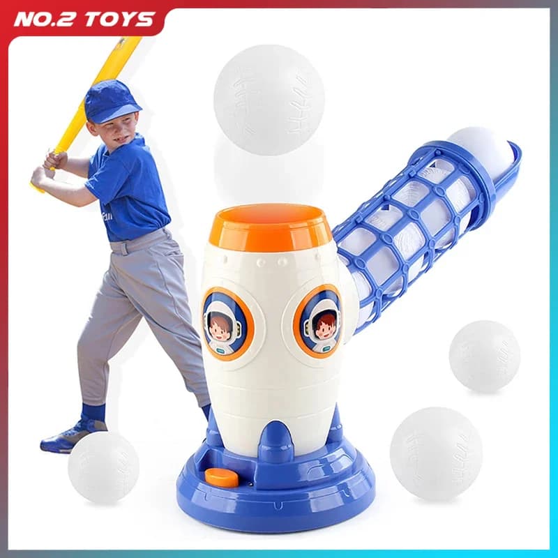 Set di giocattoli per macchine da baseball con lancio automatico Giocattoli per palline da baseball per bambini Giochi sportivi Regali di compleanno per bambini all'aperto per interni