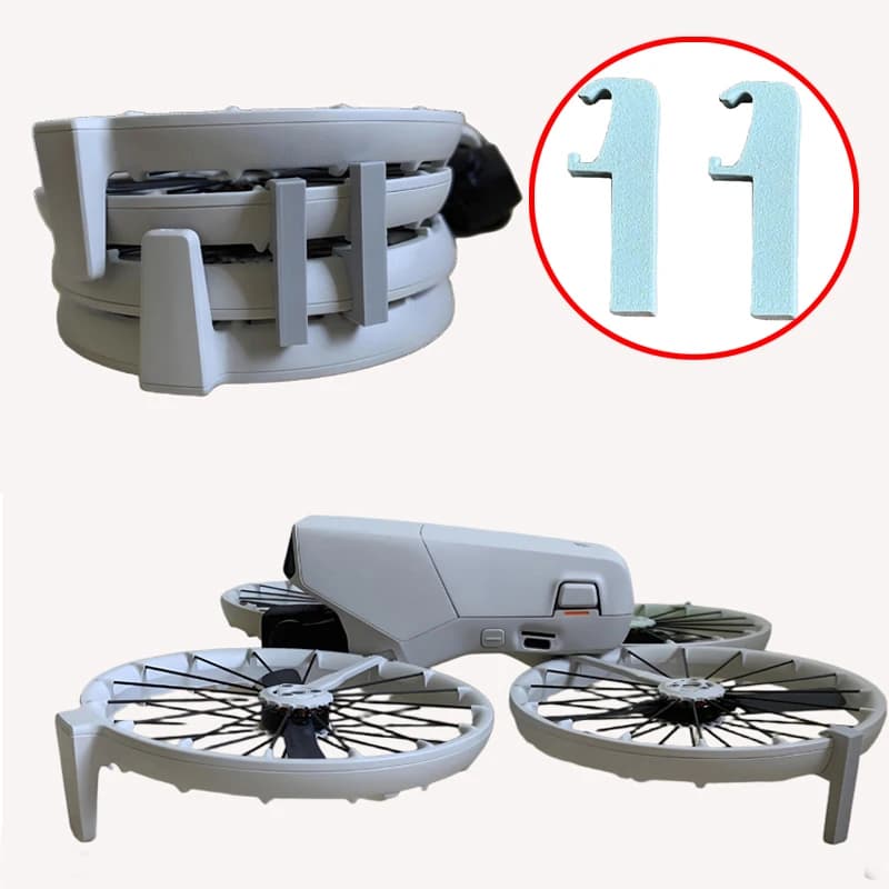Telaio per aumentare l'altezza da 2 pezzi per DJI Flip Drone RC Rack per aereo Protezione dell'anello dell'elica posteriore Accessori per supporto modificati