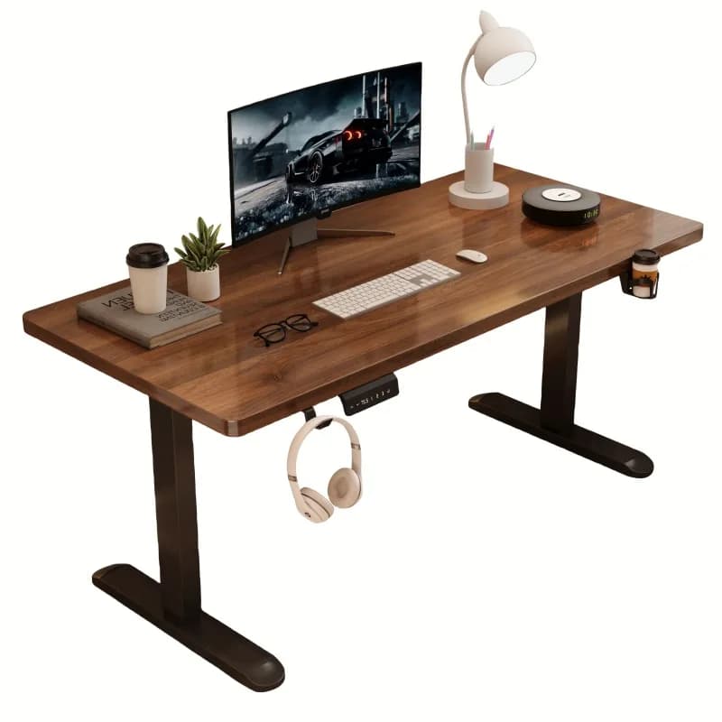 Scrivania da ufficio moderna ed ergonomica, mobile intelligente, allungabile, con motore singolo, con regolazione sit-and-stand, adatto ai computer