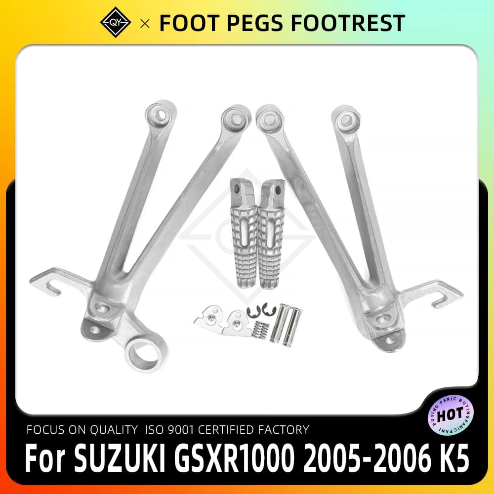 LQYL Parti Del Motociclo Passeggeri Posteriori Pedane Poggiapiedi Con Staffe Per SUZUKI GSXR1000 2005-2006 GSXR 1000 2005-2006 K5