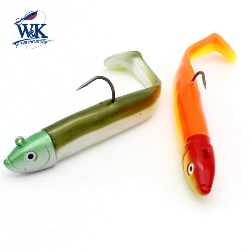 KIT esca morbida con 120g JIG 14,5 cm Paddle Tail per Rock Fish Cod Pollock Esche da pesca a traina 7.3 pollici 150g Vinile da pesca in barca