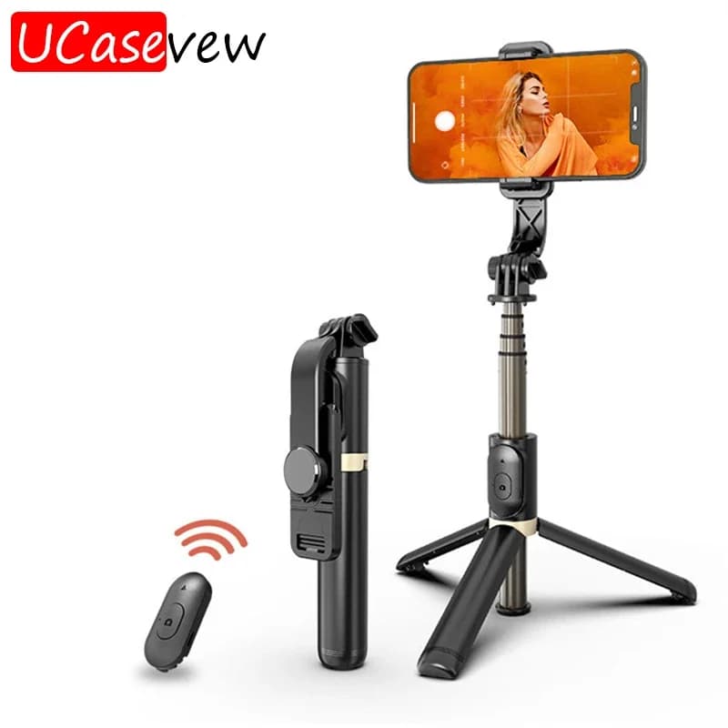 Asta per Selfie con Treppiede, Telecomando Bluetooth Wireless, Mini Asta Estensibile per Selfie a 360° ° Supporto per Telefono Rotante con Luce di Riempimento per Smartphone