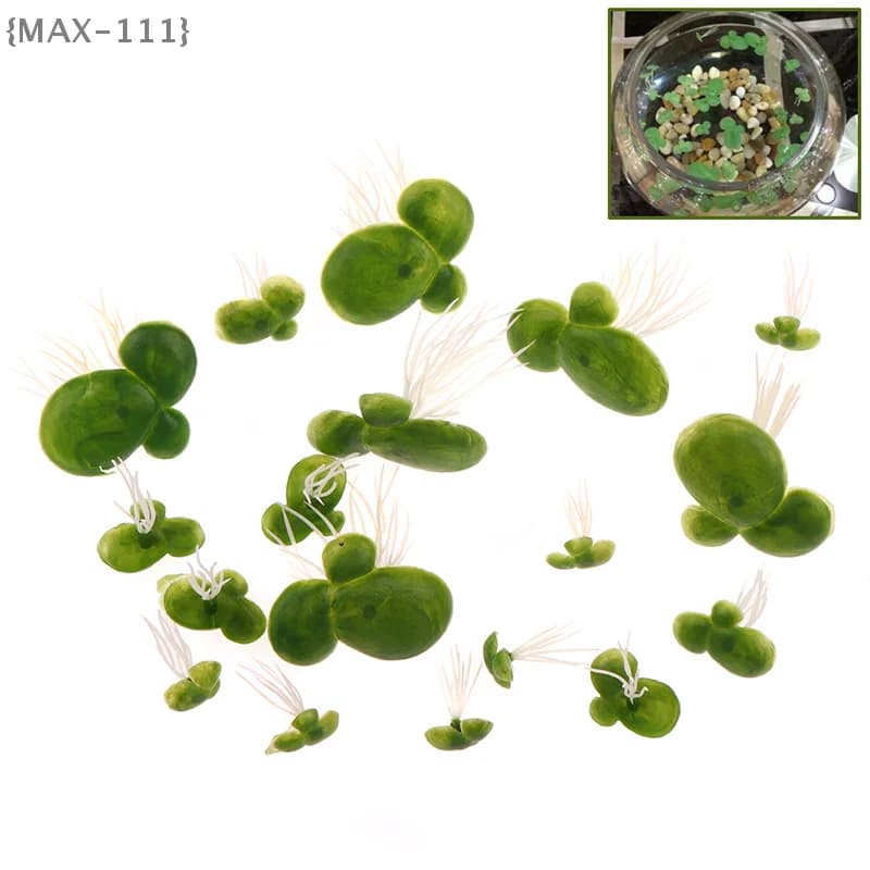 iF2-MAX111SeSet from 18 Pieces Aquarium Decorations, Artificial Floating Plants with Water Garden Radici