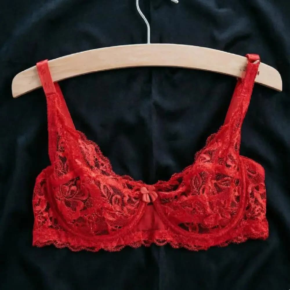 Breathable Untra-thin Lace Bra Hollow Out Deep V Push Up Bra Gathered Anti-sagging Lace Underwear Four Seasons