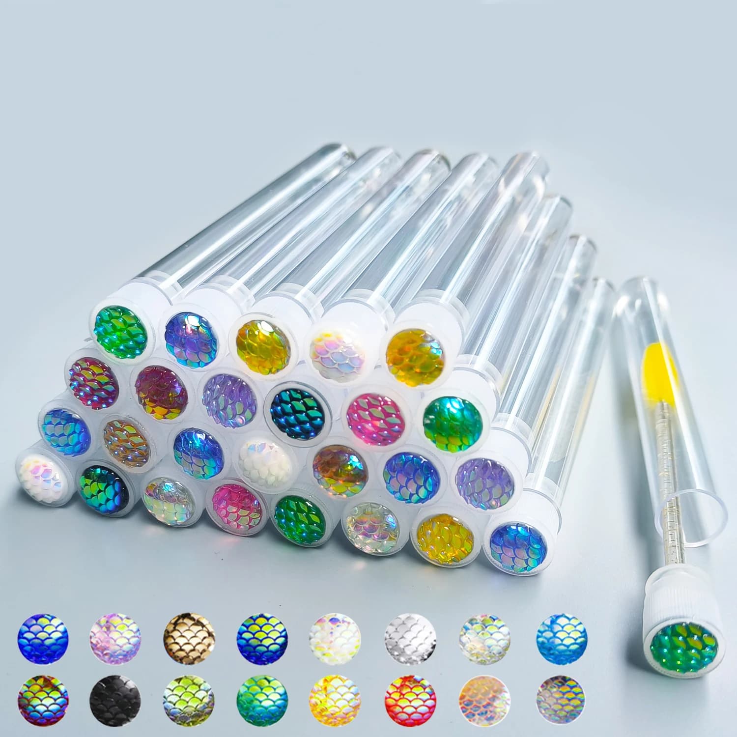 50 pcs Reusable Mascara Bacchetta Eyebrow Brush Trapano in Resin Replaceable to dust proof Extension Eyelash Spoolies Cleaning