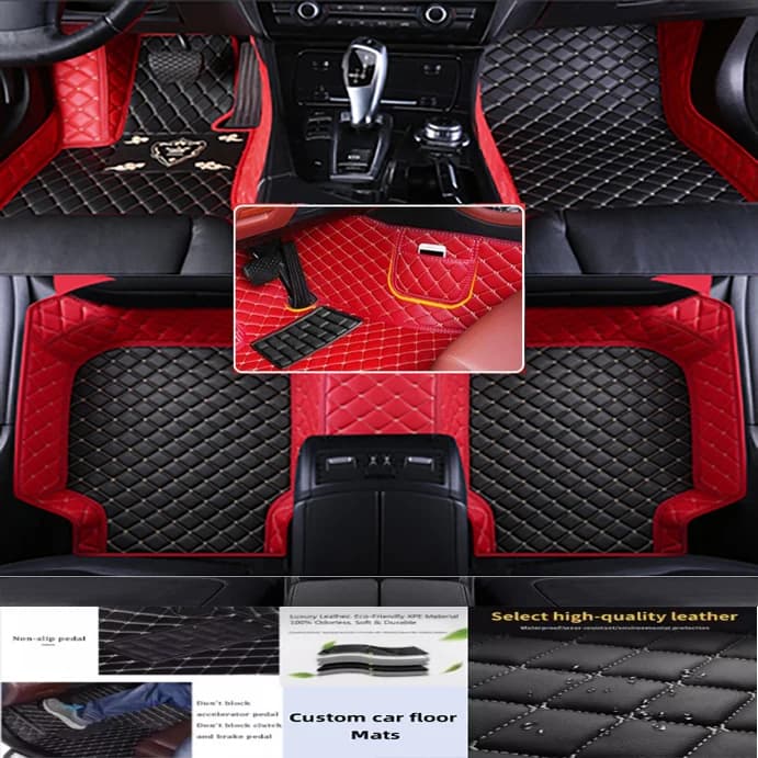 Tappetini per auto personalizzati impermeabili in pelle PU 3D per Jeep Wrangler Auto Tappeti Piede Coche Accessori Fodere