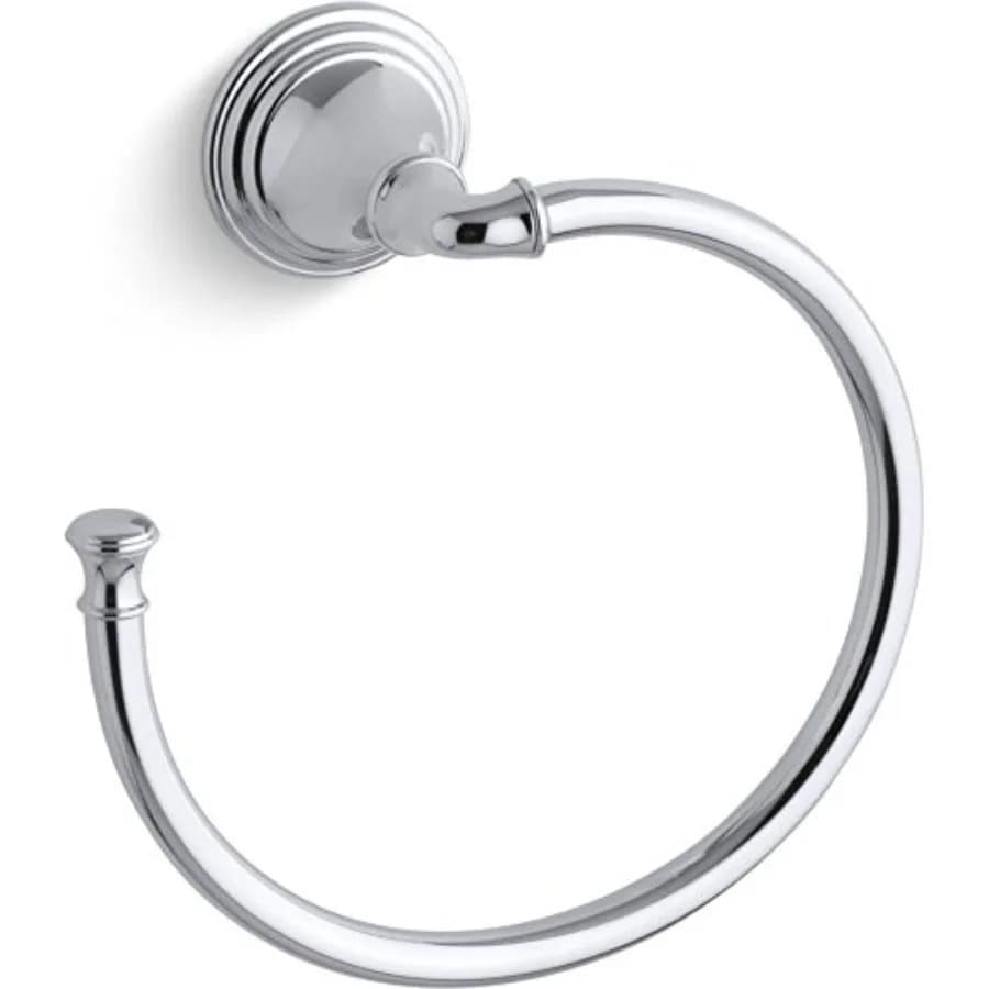 K-10557-CP Anello porta asciugamani da bagno Devonshire, design elegante, installazione rapida, strumenti inclusi