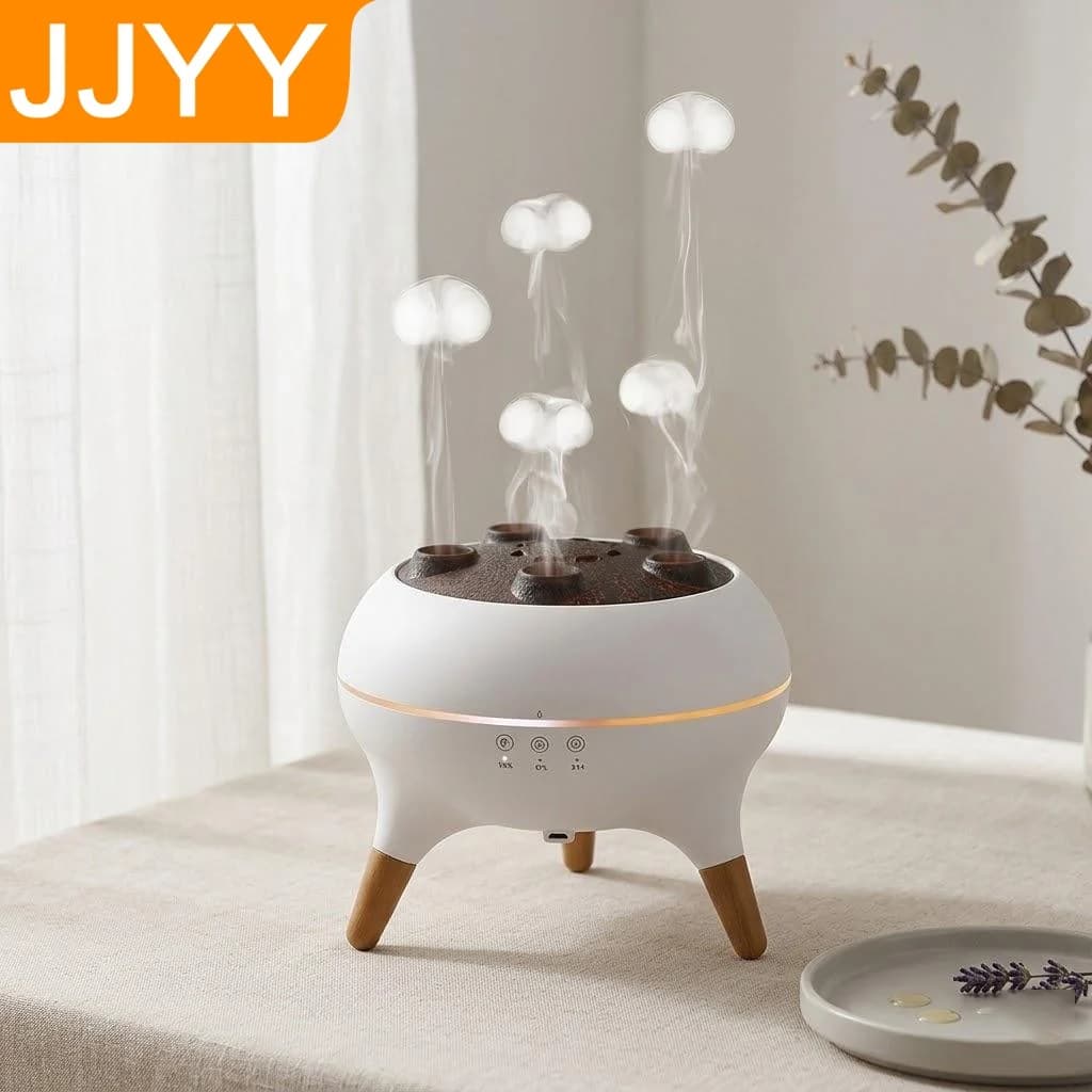 Umidificatore a Nebbia Fredda a Forma di Medusa, Diffusore di Aromi con 7 Colori, Spegnimento Automatico, Silenzioso per Camera da Letto e Arredamento Casa, 28dB
