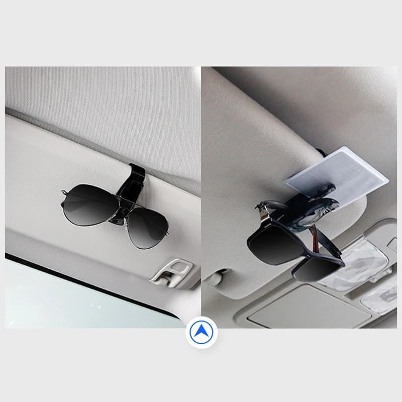 Universal Car Auto parasole occhiali scatola occhiali da sole Clip Card Ticket Holder Fastener Pen Case accessori per occhiali