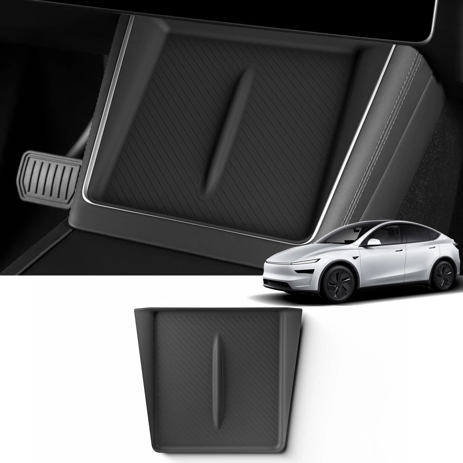 Tappetino Antiscivolo per Caricabatterie Auto, Pad di Ricarica Wireless per Console Centrale Tesla Model Y Juniper Model 3 2025 2026, Accessori Organizzatori