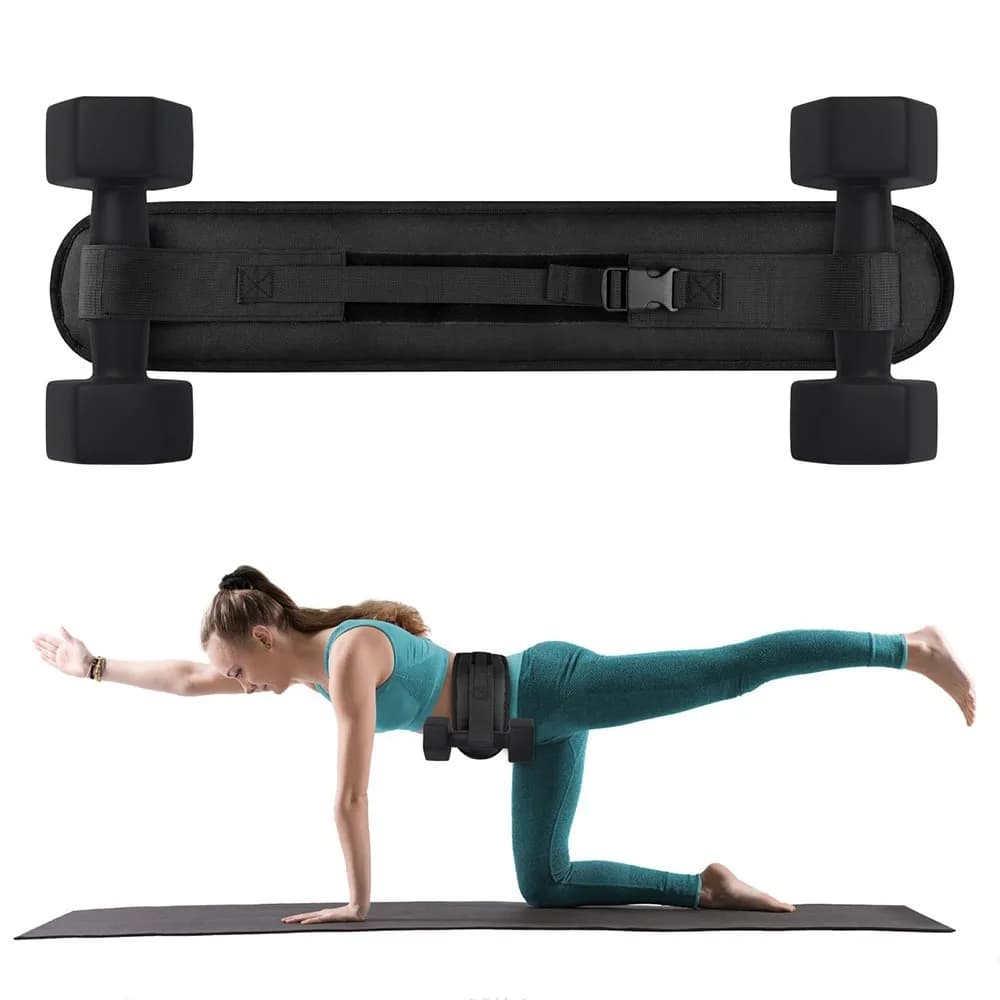 Non-Slip Grip Hip Thrust Belt Adjustable Safety Weightlifting Strap Easy to Use Stronger Load-Bearing Heavy-Duty Dumbbell Band