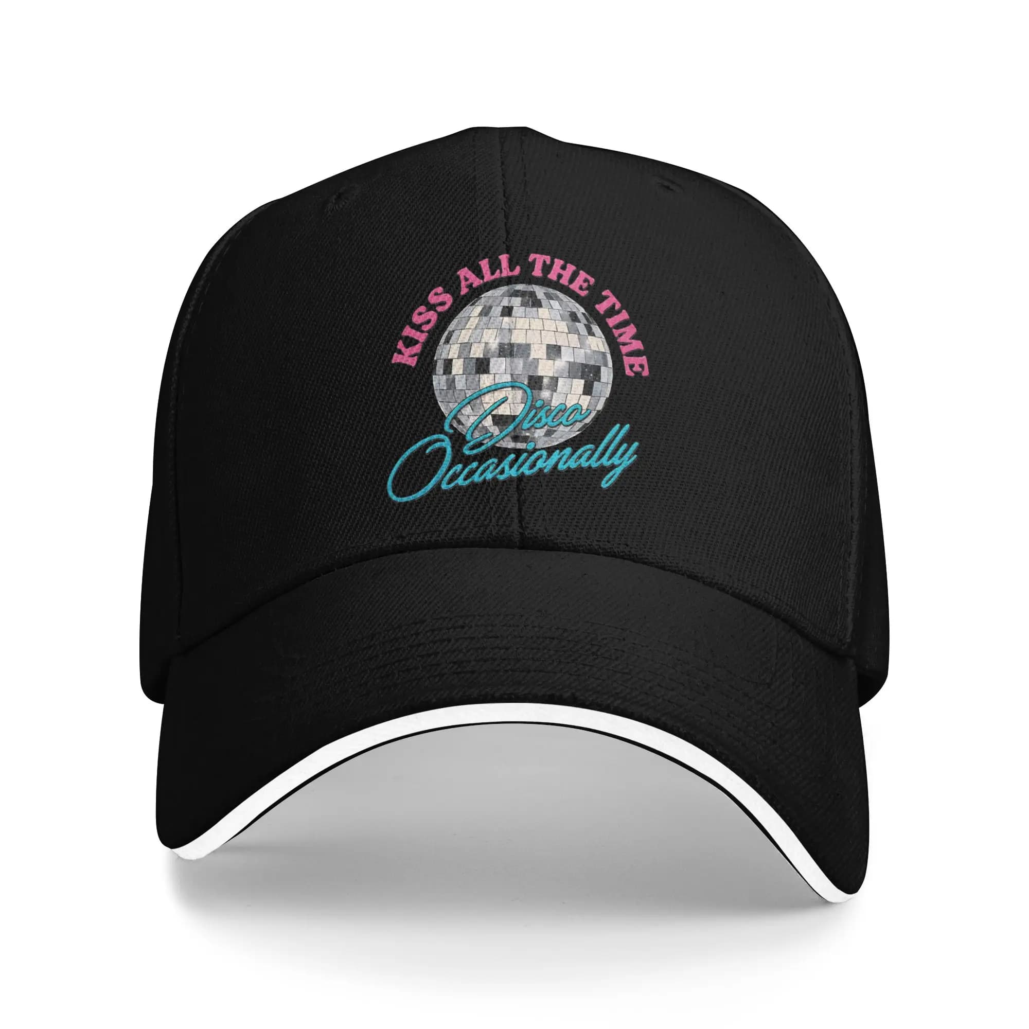Harrys Style Kiss All The Time Disco Occasionally Disco Ball Casual Baseball Cap Hip Hop Hats Summer Sun Unisex Men Snapback Cap