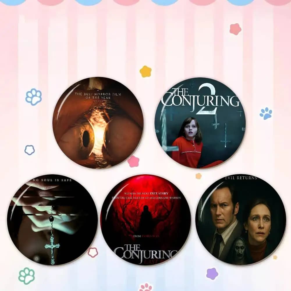 Spilla divertente The Conjuring Last Rites 58mm con animali, accessorio regalo per zaino e vestiti