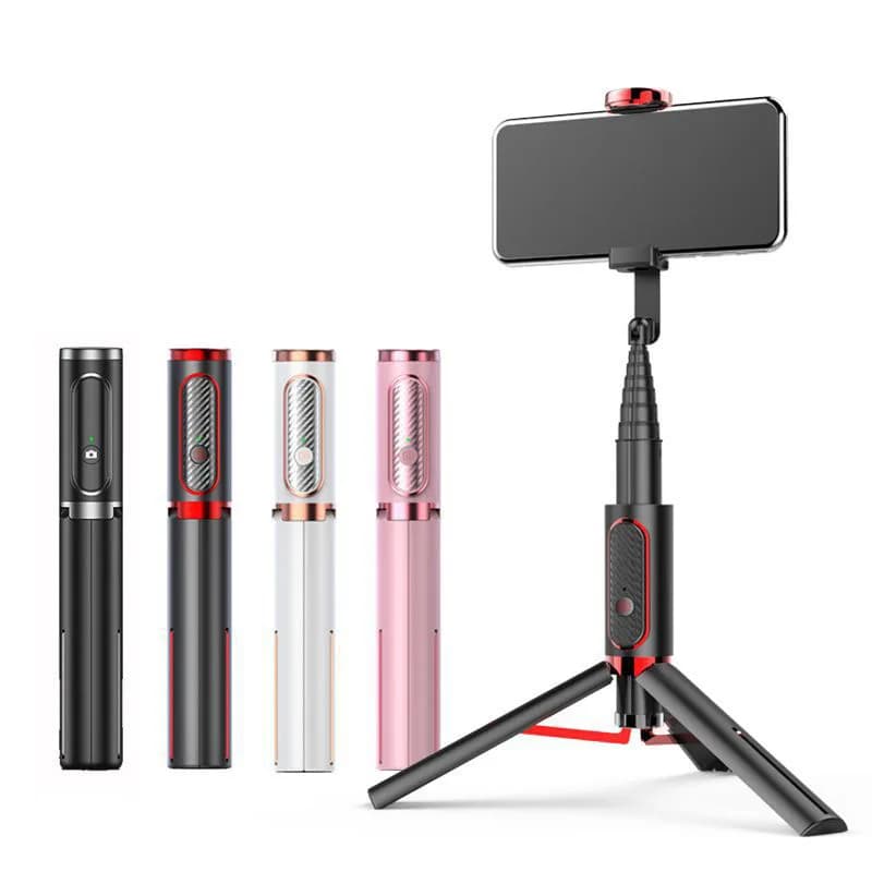 Asta Selfie per Cellulare con Telecomando Wireless, Rotazione a 360°, Treppiede Flessibile, Supporto per Live Streaming, Asta Selfie Girevole, Gimbal per Smartphone