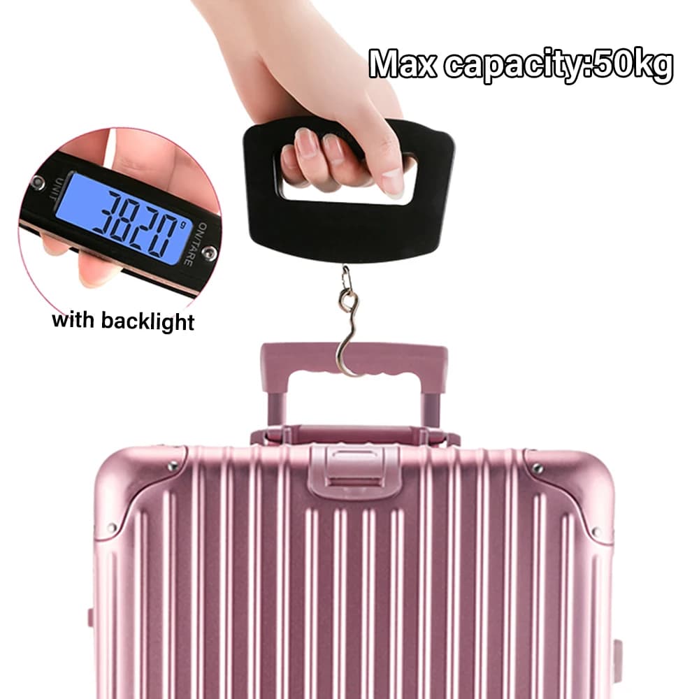 50kg Portable Travel Balance Digital Hanging Balance With LCD Electronic Balance Hook With Digital Balance Backlight