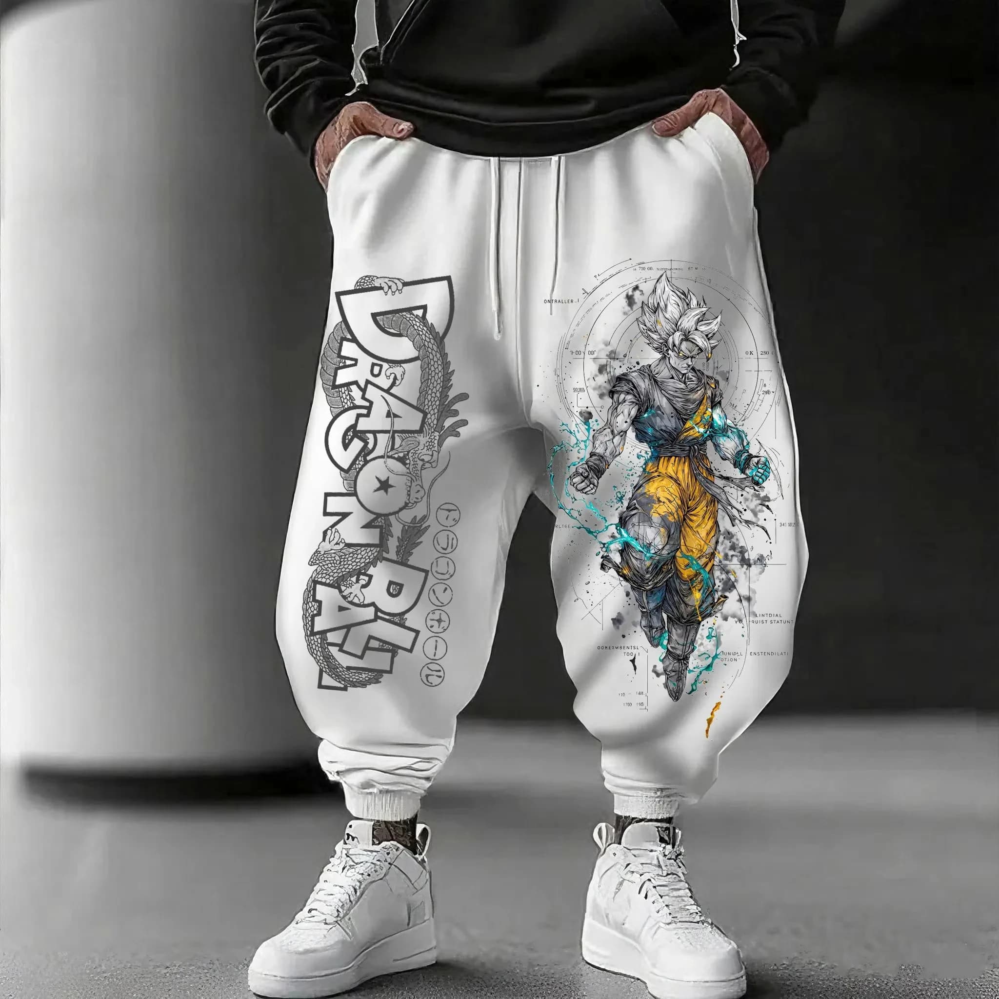 Dragon Ball GOKU Pantaloni sportivi di animazione giapponese 2025 Leggings in cotone da uomo e da donna caldi autunnali allentati americani