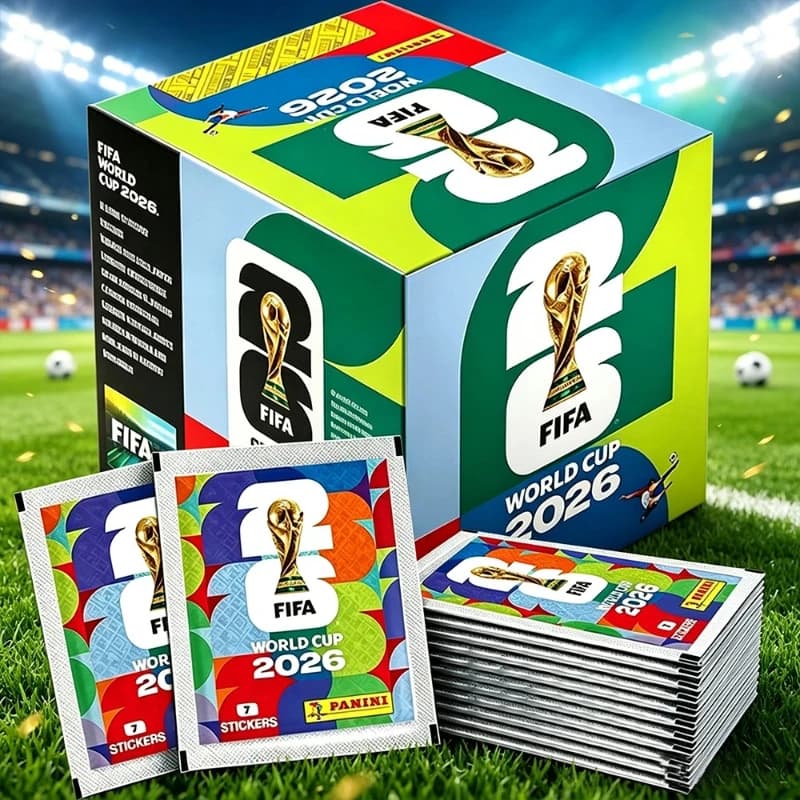 Hot Genuine Panini 2026 FIFA World Cup Complete Sticker Box, Football Player Stickers, Blind Surprise Packs For Album Collectors