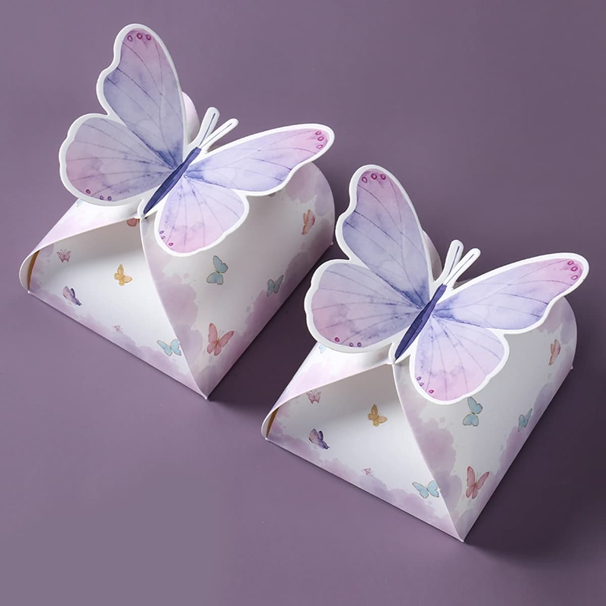 Scatola regalo per caramelle con farfalla rosa Decorazioni per feste di buon compleanno Ragazza per bambini Farfalla Matrimonio Compleanno Forniture per feste Decorazioni per baby shower