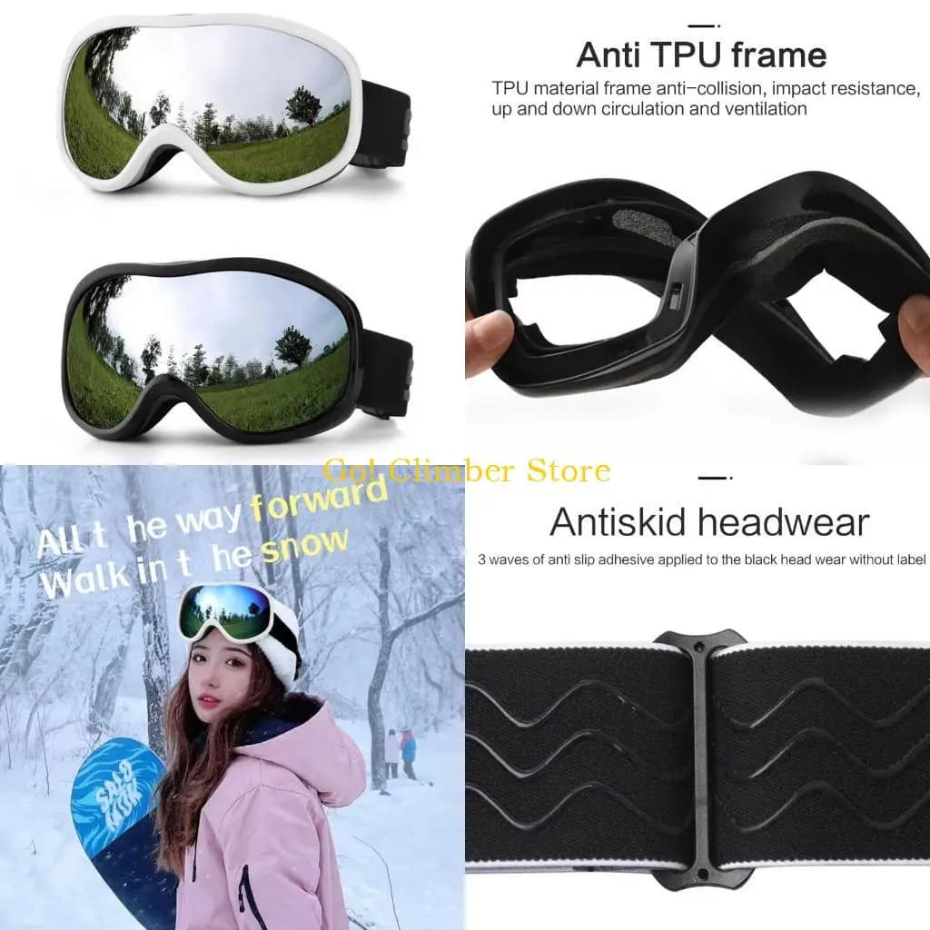 Q84C doppi strati Ski occhiali da sci Anti-Fog Sci Goggles Goggles per uomini da uomo
