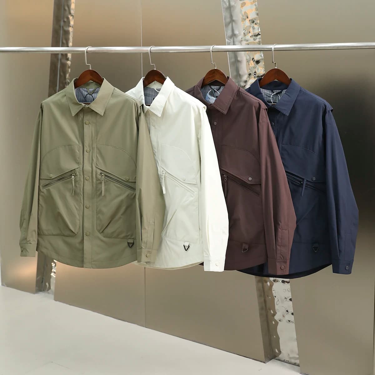 Limited Edition Tactical Pocket Windproof Water-resistant Men's Outdoor Functional Workwear Collar Jacket Youth Summer Thin L...