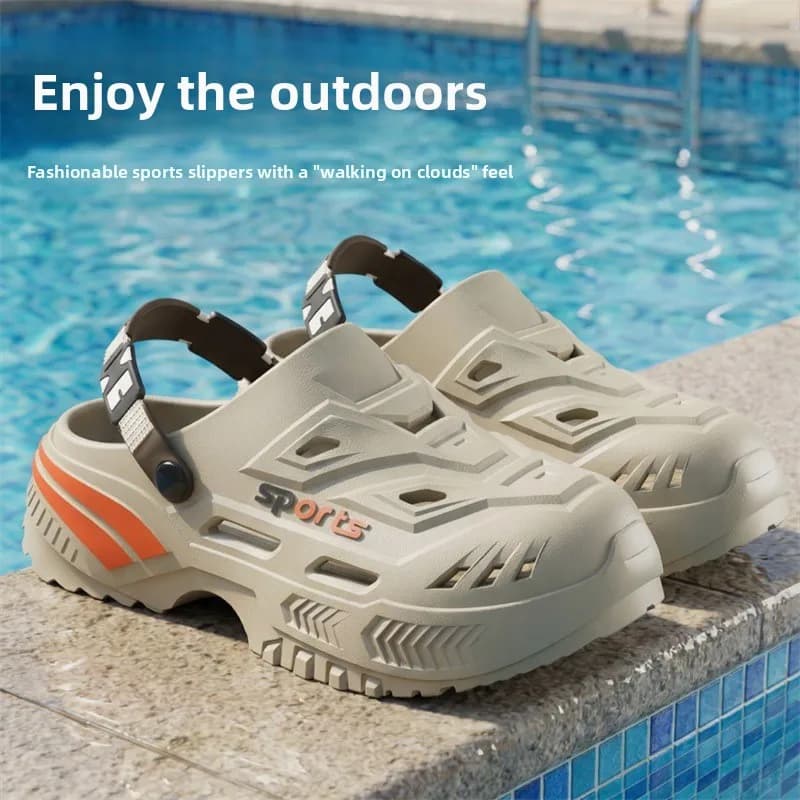 YUYIN Nuovi Sandali alla Moda da Uomo in EVA, Comodi e Casual, Scarpe da Giardino Forate, Sandali da Spiaggia da Esterno, Ciabatte Unisex da Interno/Casa