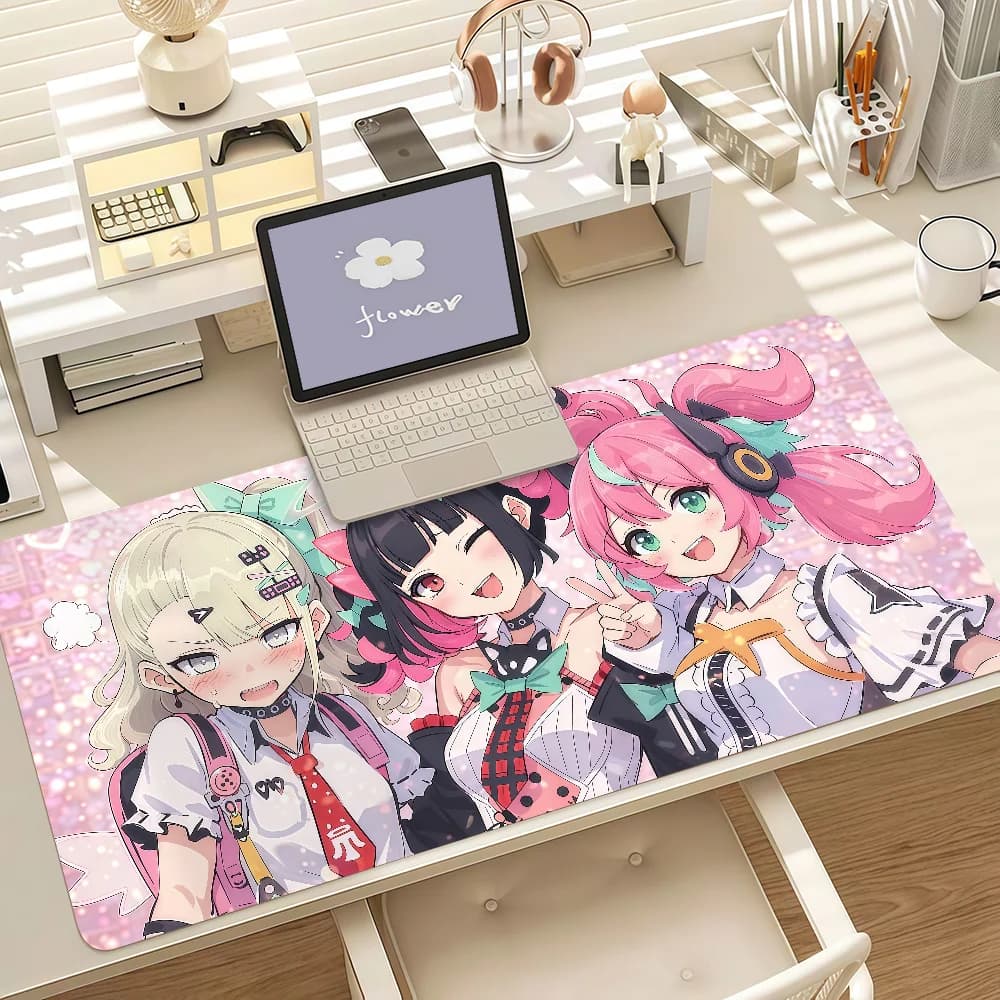 Zenless Zone Zero Angels of Delusion Anime Gaming Mouse Pad Anti‑Slip Rubber Base Large Laptop Desk Mat for Office Home