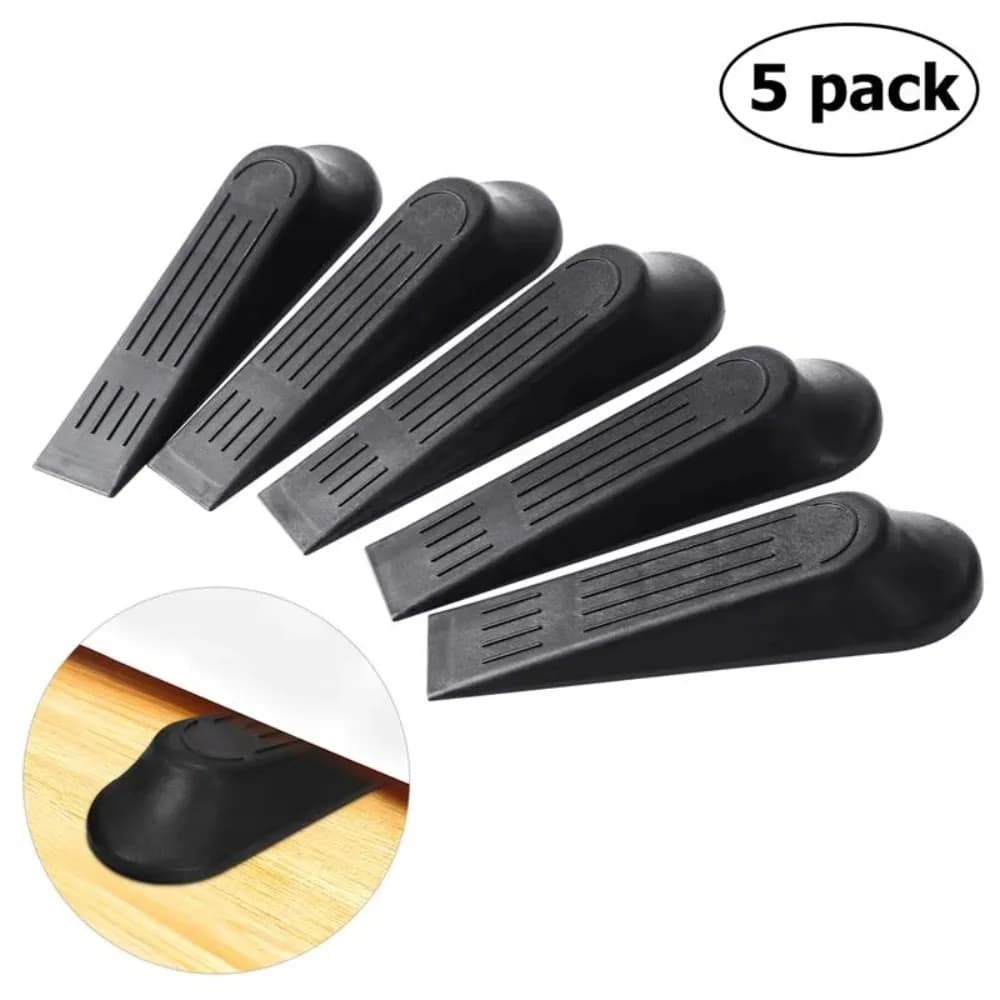 Set da 5 pezzi Fermaporta in plastica Base antiscivolo Forma a cuneo Blocco porta Cuneo Buffer durevoli Fermaporta resistente