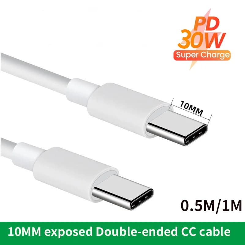 Dati del caricatore da USB C a tipo C PD30W con punta lunga estesa da 10mm per iPhone 15 16 Pro Max Samsung Galaxy S24 S23 Ultra 22