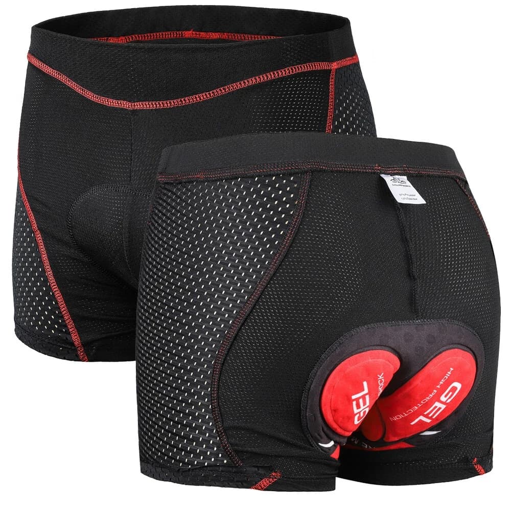 Pantaloncini da Ciclismo Traspiranti in Tessuto a Rete con Imbottitura in Gel 5D Antiurto per MTB e Mountain Bike da Uomo