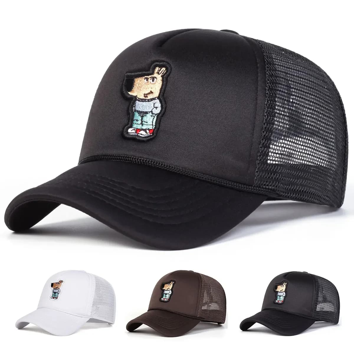 Unisex Cute Kangaroo Embroidery Baseball Net Caps Spring and Summer Outdoor Adjustable Casual Hats Sunscreen Hat Sports Cap