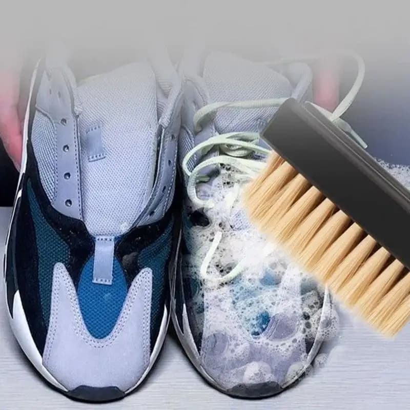 Nuove spazzole per scarpe in nylon (1 paio) con setole morbide e rigide, adatte per una pulizia profonda, un strumento durevole per la cura delle scarpe domestiche