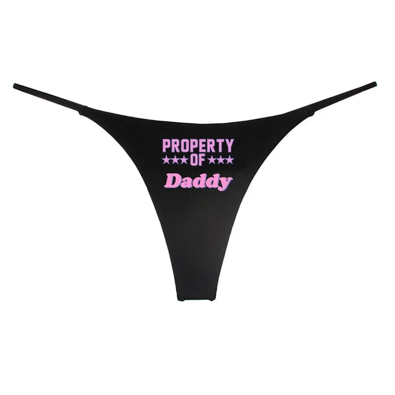 PROPERTY OF Daddy Hot G-String Cute Women's Sexy Cotton Rope Thong Seamless Soft Breathable Sport Underwear Female Hot Lingerie
