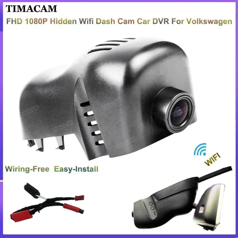 TIMACAM Plug and Play 1K Wifi DVR recorder for Volkswagen VW Touareg 2011 2012 2013 2015 2016 2017 Dash Cam