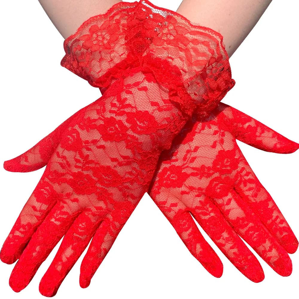Guanti Sexy in Pizzo Estivi da Sposa, Guanti Corti per Guidare Bici Elettriche e Ciclismo, Protezione Solare e Ombreggiatura