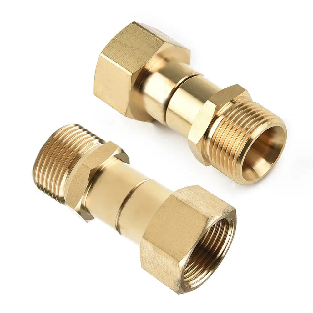 Raccordo per tubo flessibile con connettore giunto girevole per idropulitrice ad alta pressione M22 14mm Filettatura anti-groviglio Connettore per tubo flessibile con rotazione di 360 gradi