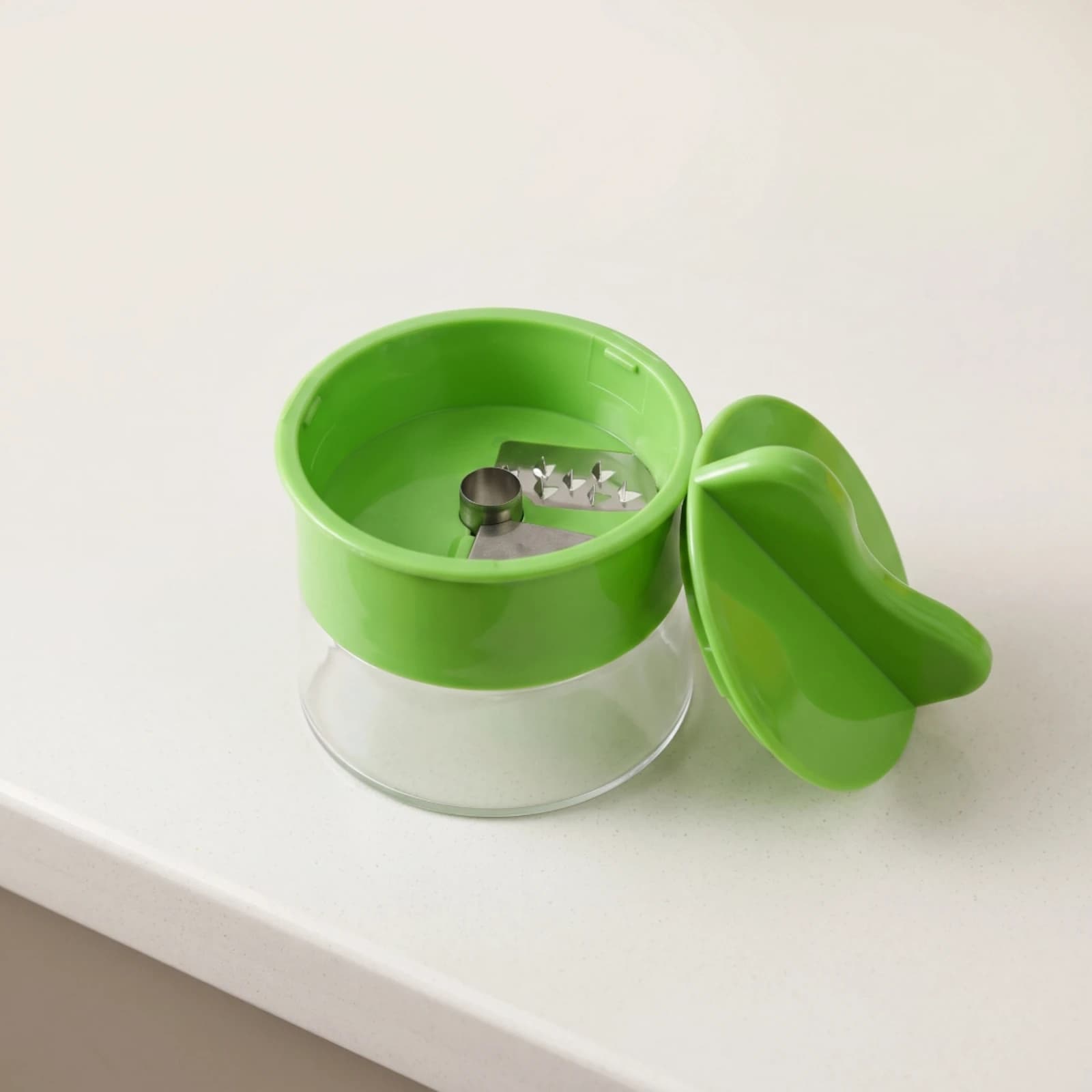 Vegetable Spiralizer with Container Rotary Vegetable Spiralizer Spiral Cutter Stainless Steel Compact for Vegetarians, Meal Prep