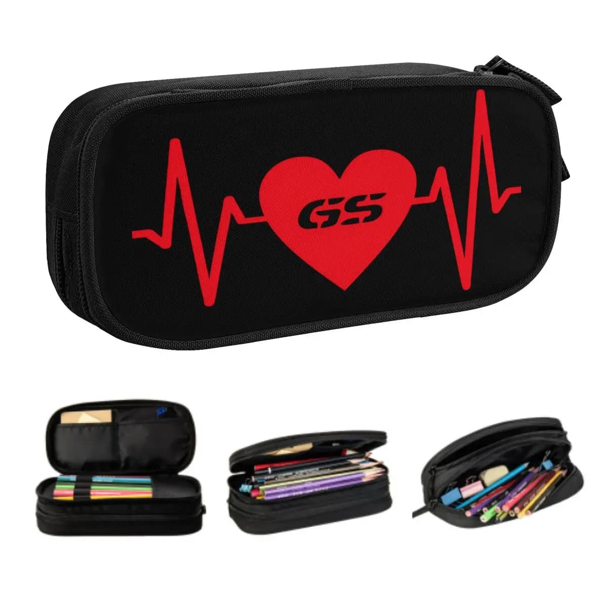 Astucci per matite personalizzati per avventure motociclistiche GS carini per ragazzi e ragazze, grande astuccio per matite, accessori scolastici